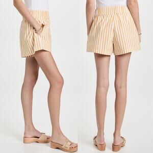 AYR 100% CottonStaycation Shorts in Yellow and white Sz M